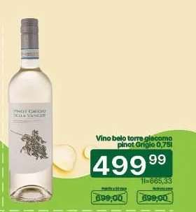 Vino belo Torre Giacomo pinot Grigio 0,75l