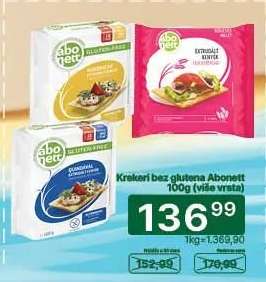 Krekeri bez glutena Abonett