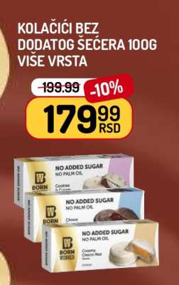 Kolačići bez dodatog šećera 100g