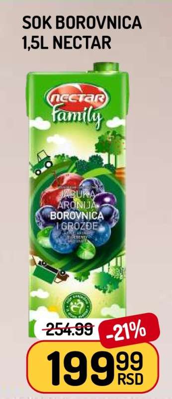Sok Borovnica 1.5L Nectar