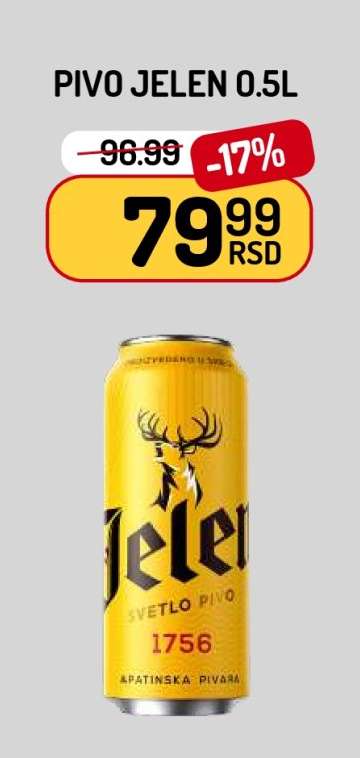 Pivo Jelen 0,5l