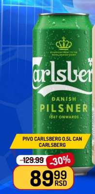 Pivo Carlsberg 0.5L Can