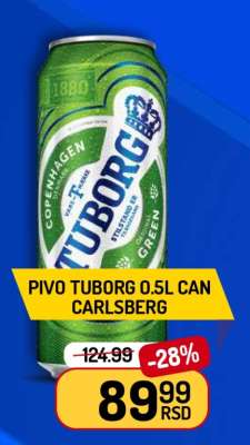 Pivo Tuborg 0.5L Can Carlsberg