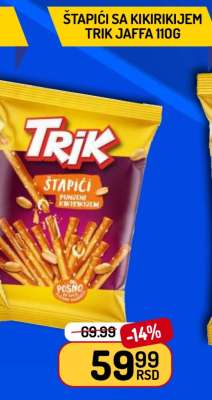Štapići sa kikirikijem Trik Jaffa 110g