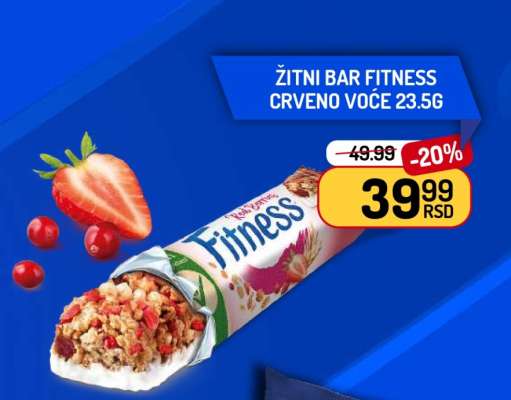 Žitni Bar Fitness Crveno Voće 23.5g