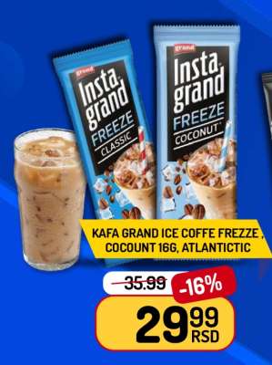 Kafa Grand Ice Coffee Freeze, Coconut 16g, Atlantictic