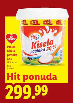 Pilos Kisela pavlaka XXL