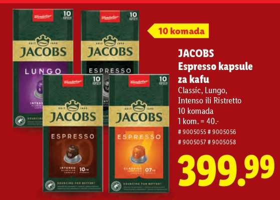 JACOBS Espresso kapsule za kafu