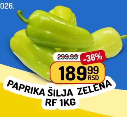 PAPRIKA ŠILJA ZELENA RF 1KG