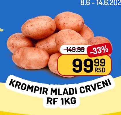 Krompir Mladi Crveni RF 1kg