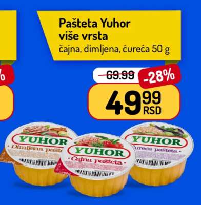 Pašteta Yuhor više vrsta