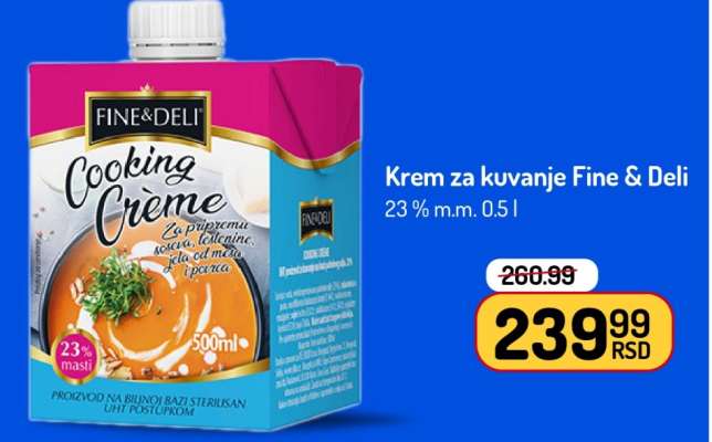 Krem za kuvanje Fine & Deli