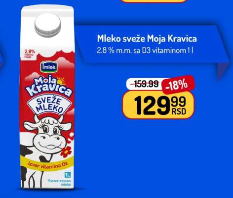 Mleko sveže Moja Kravica