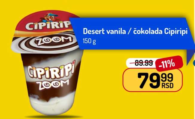 Desert vanila / čokolada Cipiripi