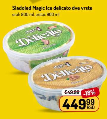 Sladoled magic ice delicato dve vrste
