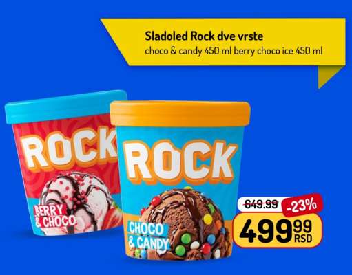 Sladoled Rock dve vrste