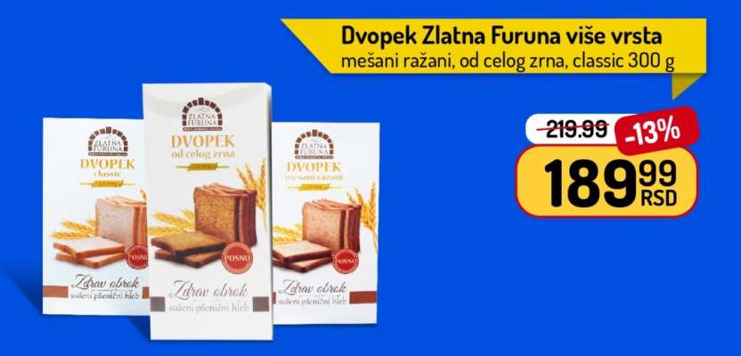 Dvopek Zlatna Furuna više vrsta