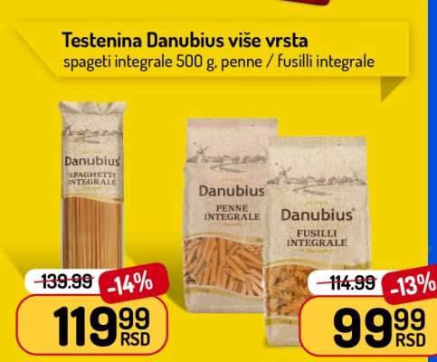 Testenina Danubius više vrsta