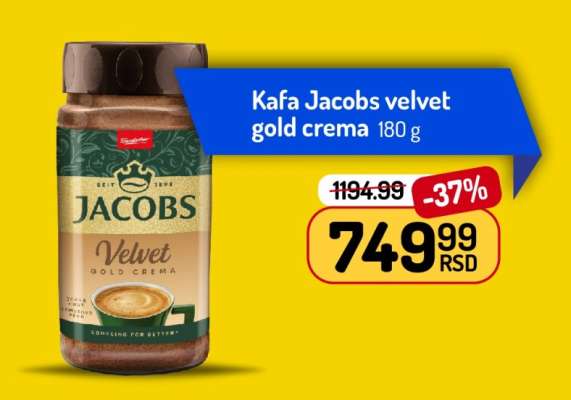 Kafa Jacobs velvet gold crema 180 g