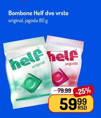 Bombone Helf dve vrste