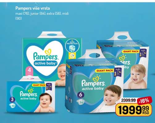 Pampers active baby