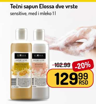 Tečni sapun Elossa dve vrste