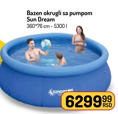 Bazen okrugli sa pumpom Sun Dream
