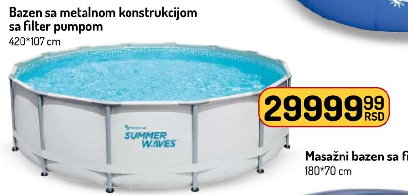 Bazen sa metalnom konstrukcijom sa filter pumpom