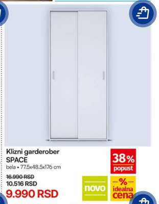 Klizni garderober SPACE