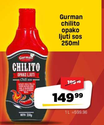 Gurman chilito opako ljuti sos 250ml