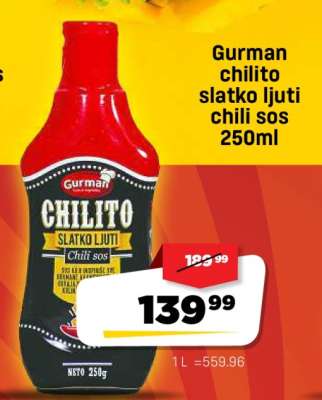 Gurman chilito slatko ljuti chili sos 250ml