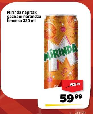 Mirinda napitak gazirani narandža limenka 330 ml