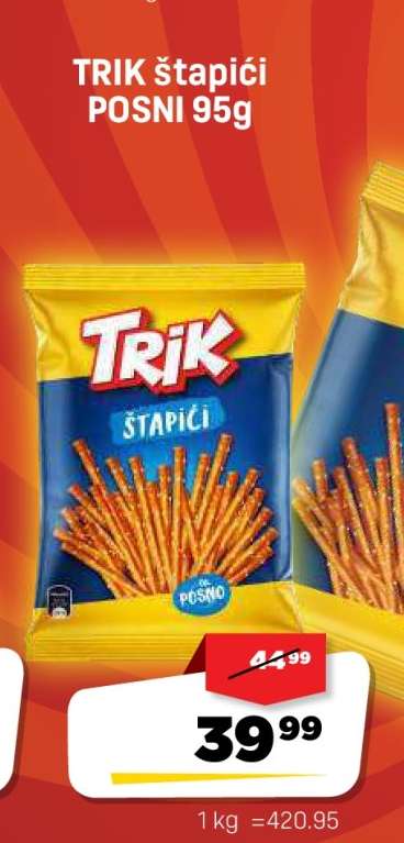 TRIK štapići POSNI 95g