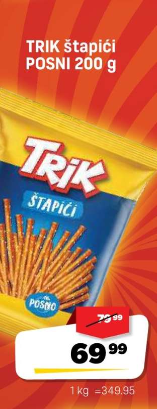 TRIK štapići POSNI 200 g