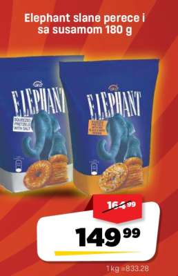 Elephant slane perece i sa susamom 180 g
