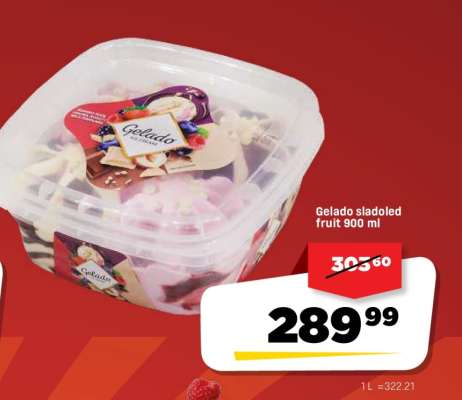 Gelado sladoled fruit 900 ml