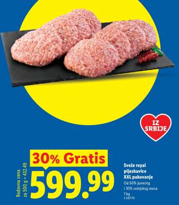 Sveže royal pljeskavice XXL pakovanje