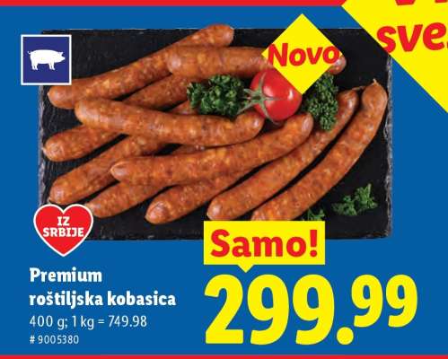 Premium roštiljska kobasica