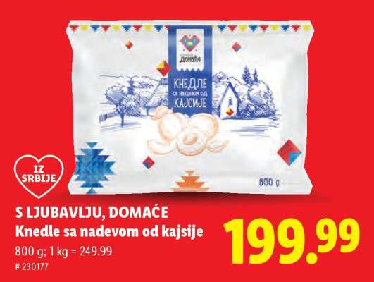 Knedle sa nadevom od kajsije