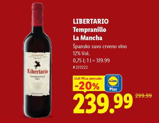 Libertario Tempranillo La Mancha