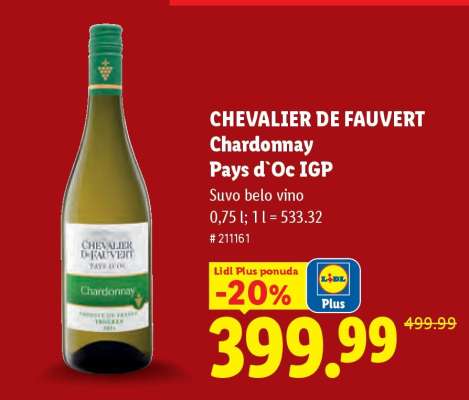 Chevalier de Fauvert Chardonnay Pays d‘Oc IGP