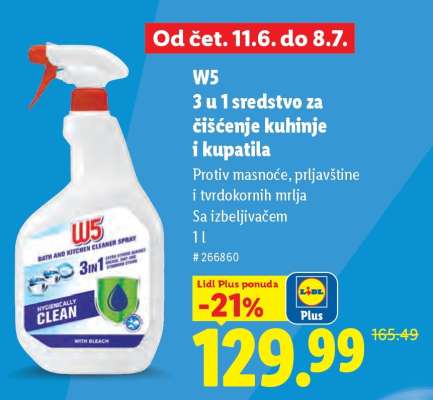 W5 3 u 1 sredstvo za čišćenje kuhinje i kupatila