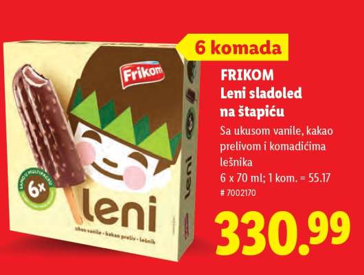 FRIKOM Leni sladoled na štapiću