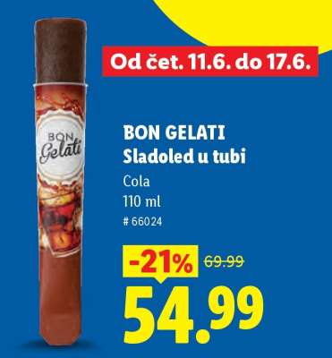 BON GELATI Sladoled u tubi