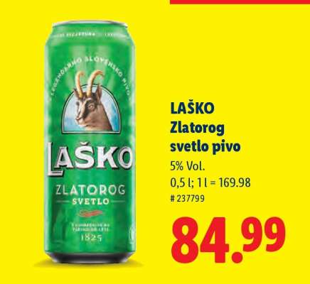 Laško Zlatorog svetlo pivo