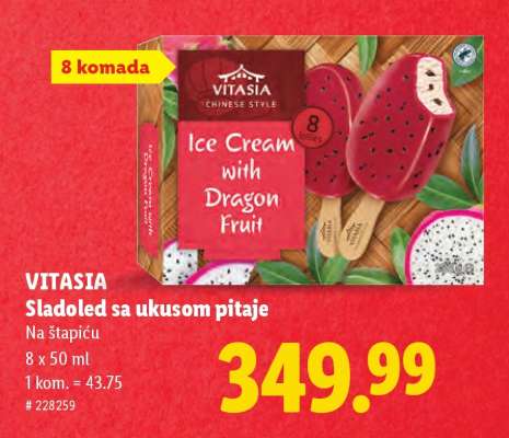 Vitasia Sladoled sa ukusom pitaje