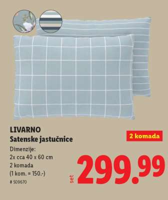 Livarno Satenske jastučnice