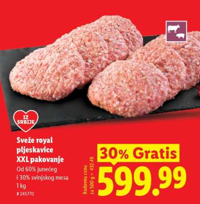 Sveže royal pljeskavice XXL pakovanje