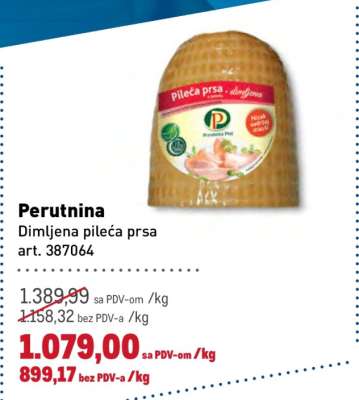 Perutnina Dimljena pileća prsa
