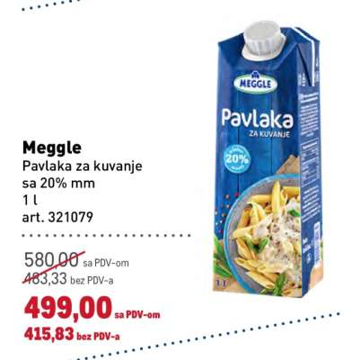 Meggle Pavlaka za kuvanje sa 20% mm
